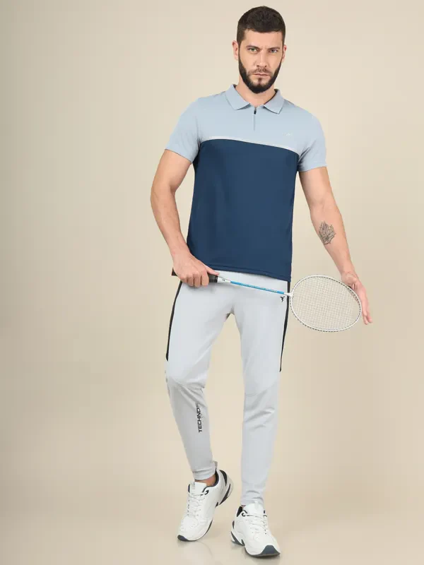 Men Colorblock Slim Fit Polo T-shirt with TECHNO COOL+ - Image 4