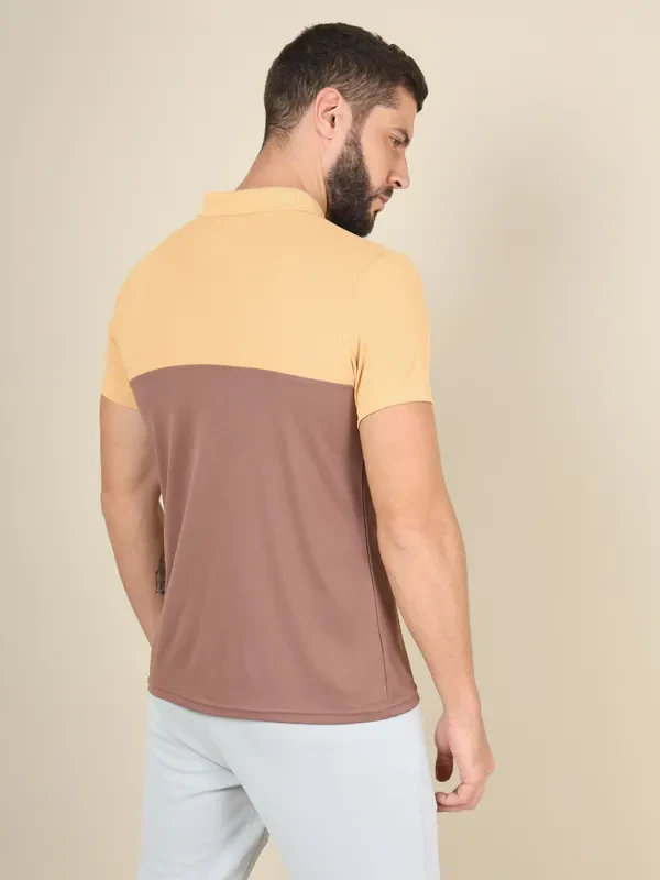 Men Colorblock Slim Fit Polo T-shirt with TECHNO COOL+ - Image 3