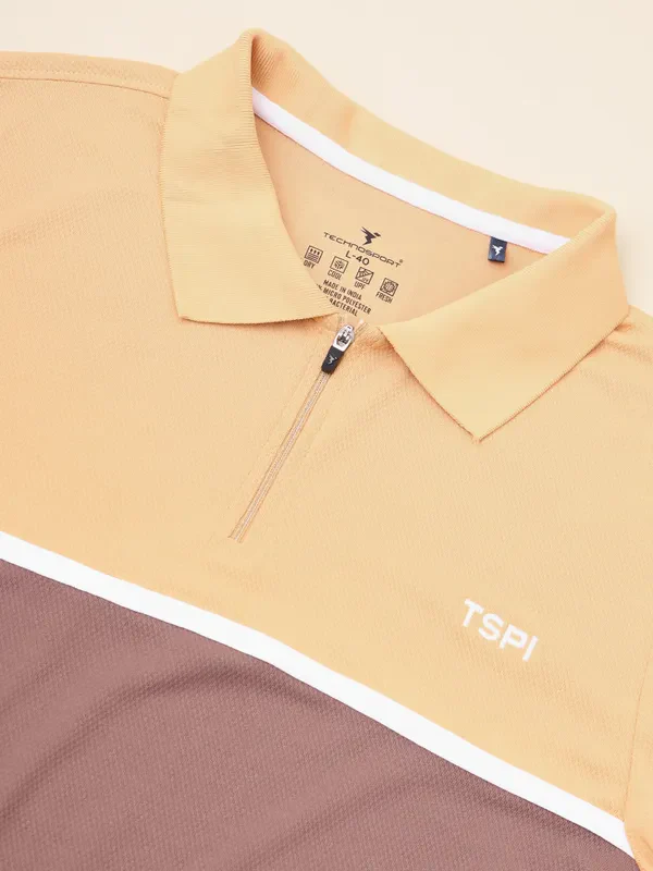 Men Colorblock Slim Fit Polo T-shirt with TECHNO COOL+ - Image 7
