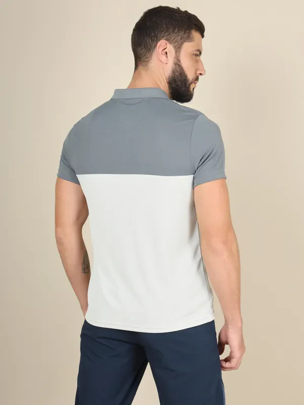 Men Colorblock Slim Fit Polo T-shirt with TECHNO COOL+ - Image 2