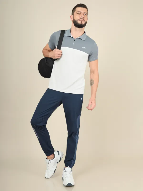Men Colorblock Slim Fit Polo T-shirt with TECHNO COOL+ - Image 4