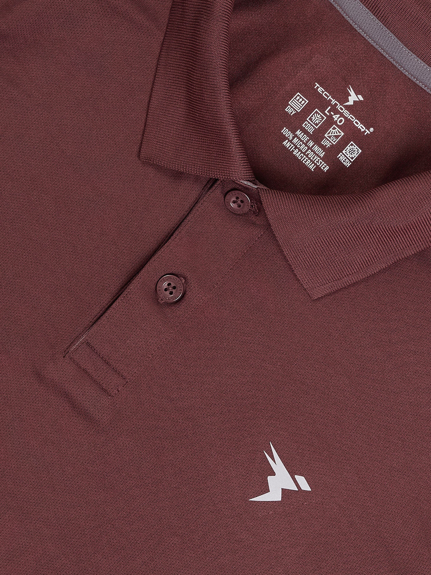 Men Solid Slim Fit Polo T-shirt with TECHNO COOL+ - Image 7