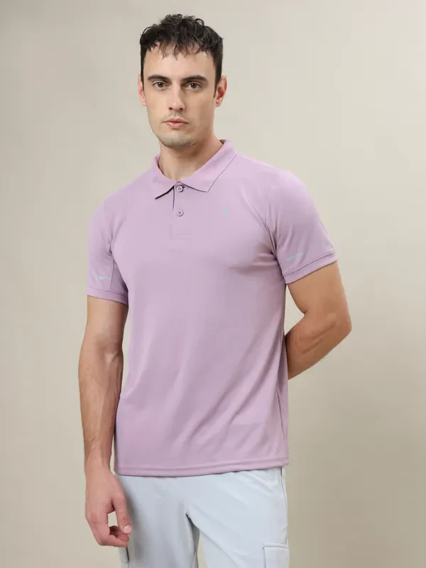 Men Solid Slim Fit Polo T-shirt with TECHNO COOL+ - Image 5