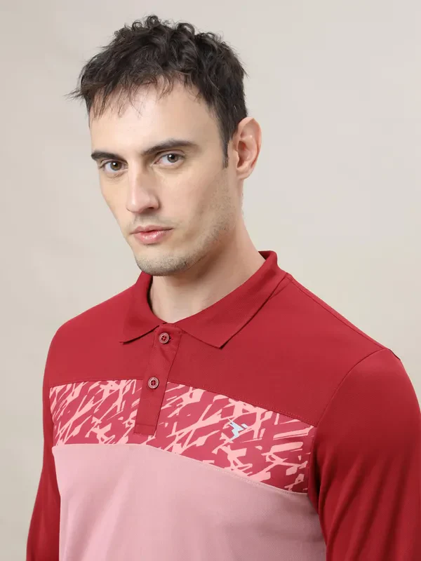 Men Colorblock Slim Fit Polo T-shirt with TECHNO COOL+ - Image 6