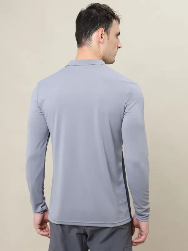Men Colorblock Slim Fit Polo T-shirt with TECHNO COOL+ - Image 3
