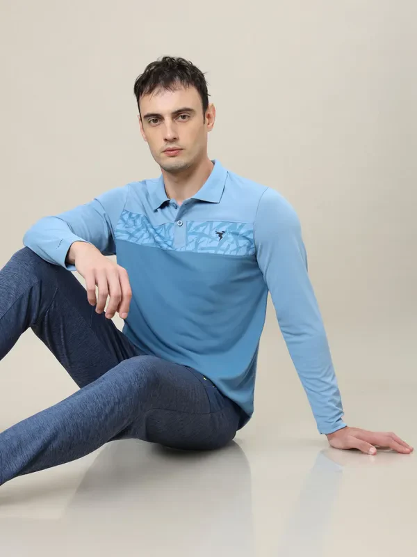 Men Colorblock Slim Fit Polo T-shirt with TECHNO COOL+ - Image 2