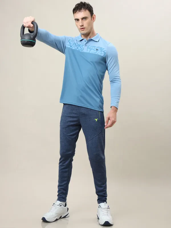 Men Colorblock Slim Fit Polo T-shirt with TECHNO COOL+ - Image 5