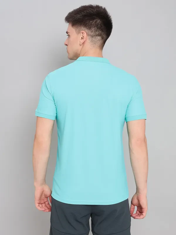 Men Solid Slim Fit Polo T-shirt with MATPIQ - Image 3