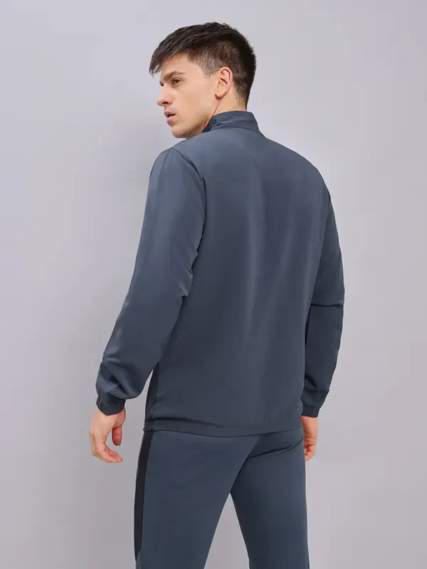 Men Solid Slim Fit Mock Neck Jacket with TECHNOLITE - Image 3