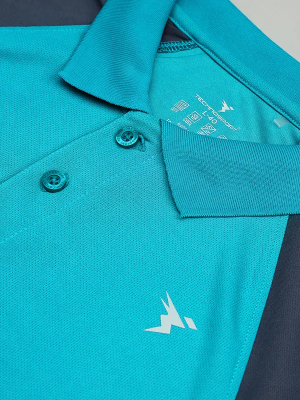 Men Colorblock Slim Fit Polo T-shirt with TECHNO COOL+ - Image 11