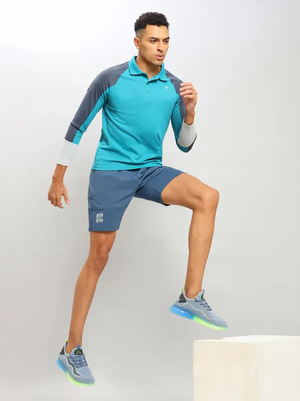 Men Colorblock Slim Fit Polo T-shirt with TECHNO COOL+ - Image 6