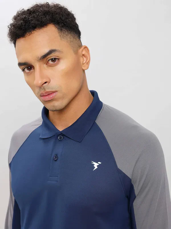 Men Colorblock Slim Fit Polo T-shirt with TECHNO COOL+ - Image 10