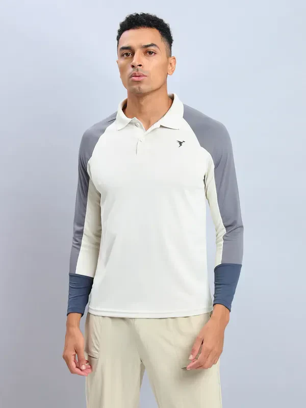 Men Colorblock Slim Fit Polo T-shirt with TECHNO COOL+ - Image 11