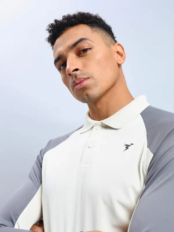 Men Colorblock Slim Fit Polo T-shirt with TECHNO COOL+ - Image 8