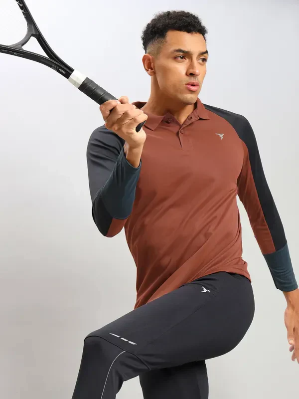 Men Colorblock Slim Fit Polo T-shirt with TECHNO COOL+ - Image 12
