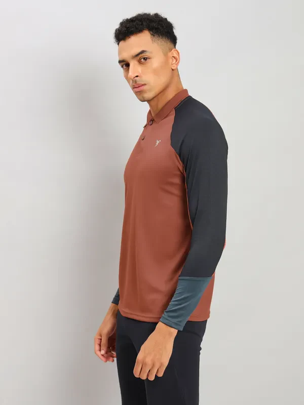 Men Colorblock Slim Fit Polo T-shirt with TECHNO COOL+ - Image 6