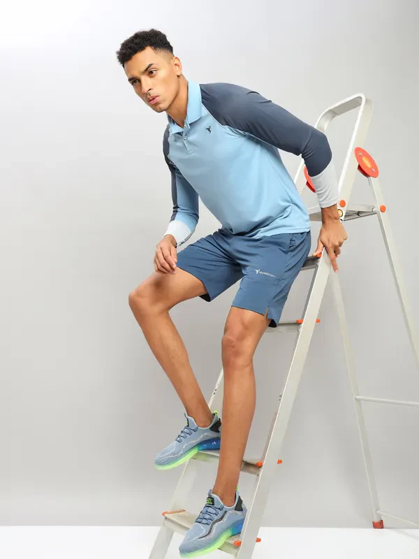 Men Colorblock Slim Fit Polo T-shirt with TECHNO COOL+ - Image 6
