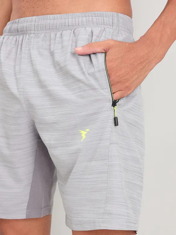 Men Melange Slim Fit Shorts with TECHNOLITE - Image 6