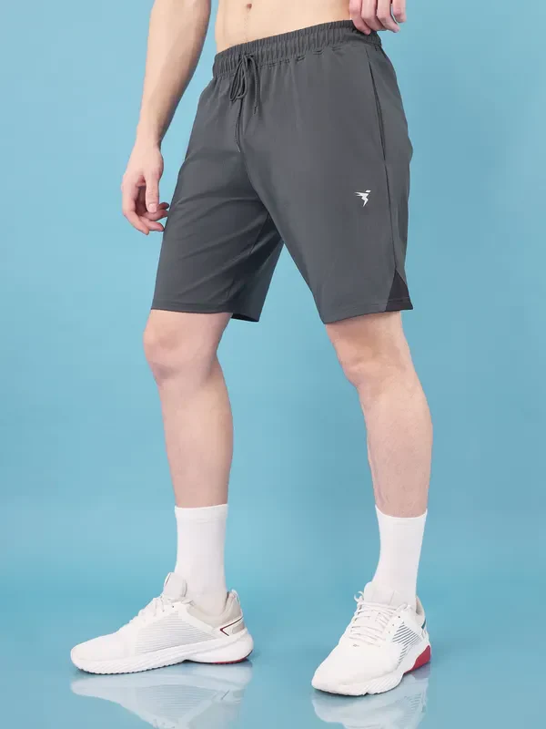 Men Solid Slim Fit Shorts with ELASTO LITE - Image 4