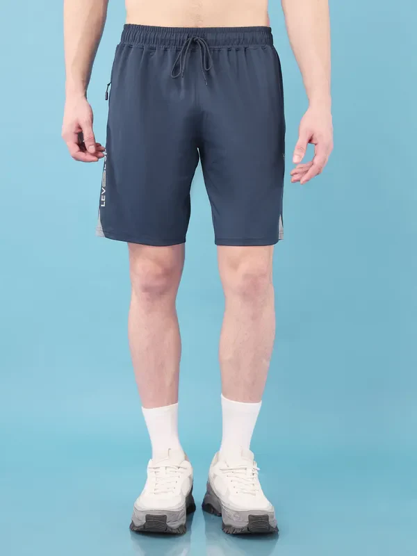 Men Solid Slim Fit Shorts with ELASTO LITE - Image 2