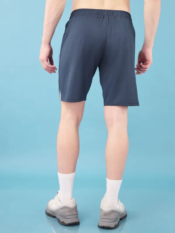 Men Solid Slim Fit Shorts with ELASTO LITE - Image 3