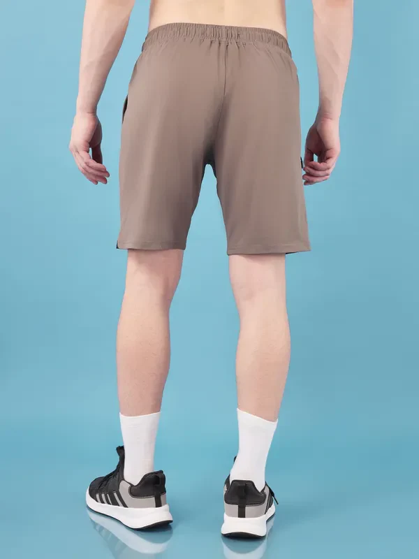 Men Solid Slim Fit Shorts with ELASTO LITE - Image 3