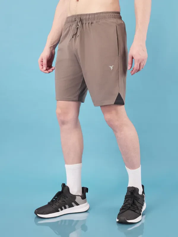 Men Solid Slim Fit Shorts with ELASTO LITE - Image 4
