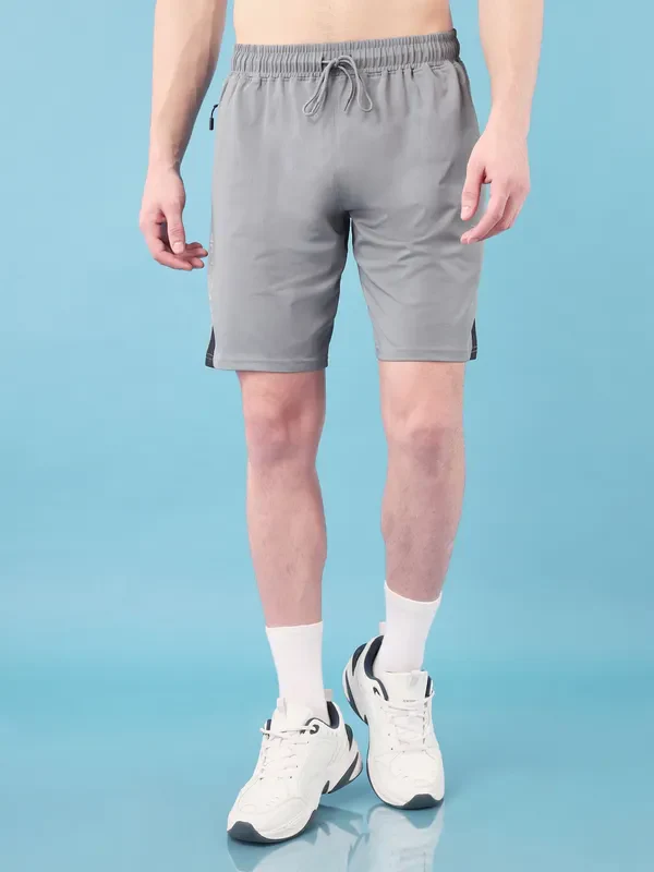 Men Solid Slim Fit Shorts with ELASTO LITE - Image 3