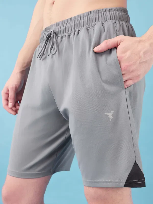 Men Solid Slim Fit Shorts with ELASTO LITE - Image 4