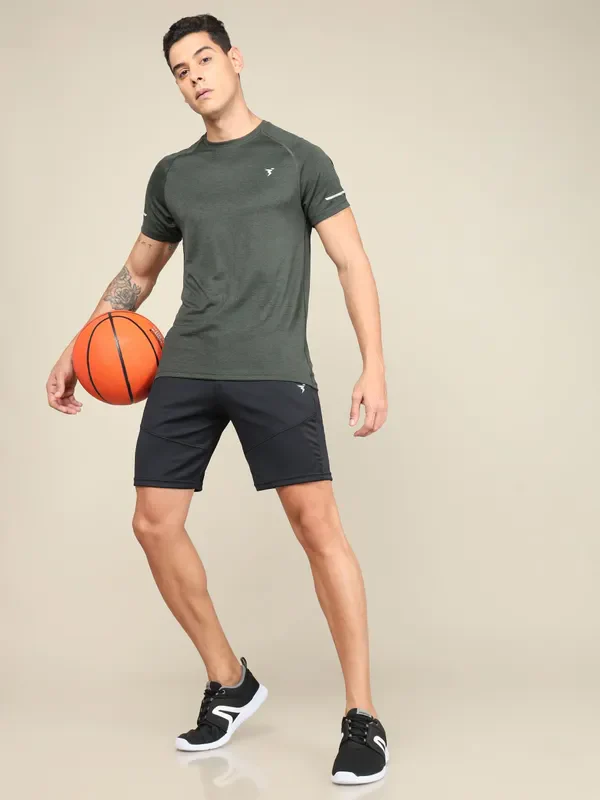Men Solid Slim Fit Shorts with TECHNO DRY - Image 5