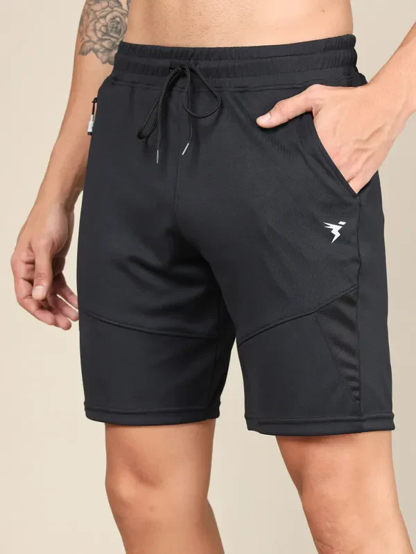 Men Solid Slim Fit Shorts with TECHNO DRY - Image 6