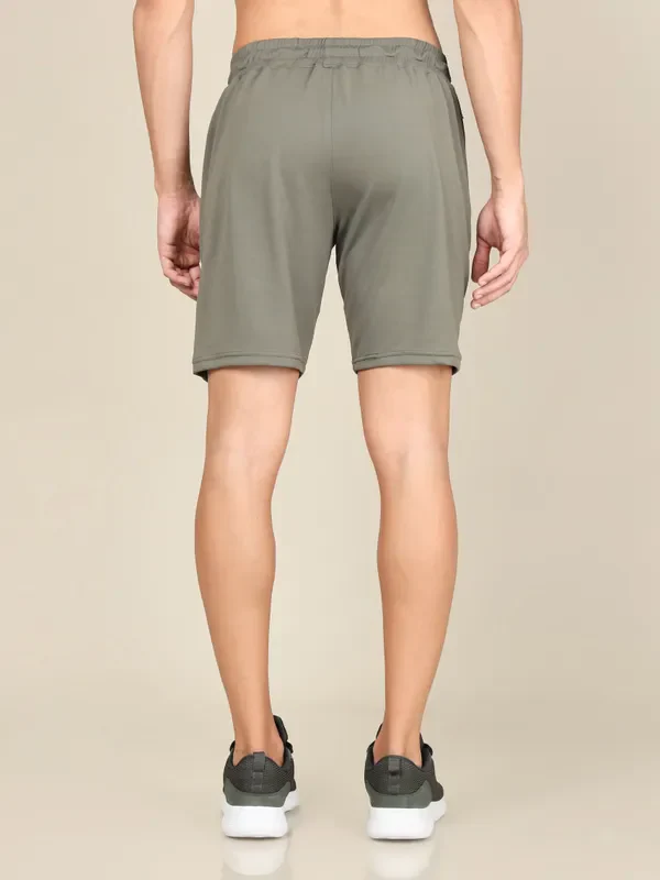 Men Solid Slim Fit Shorts with TECHNO DRY - Image 3