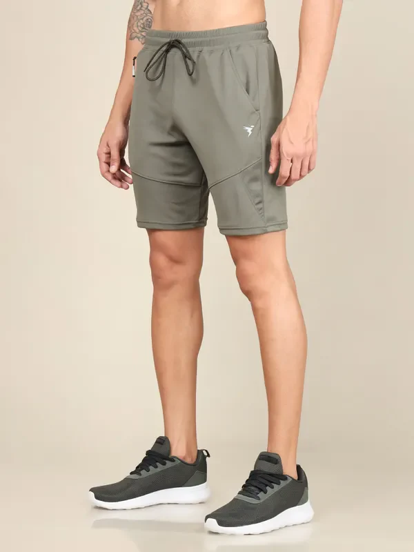 Men Solid Slim Fit Shorts with TECHNO DRY - Image 4