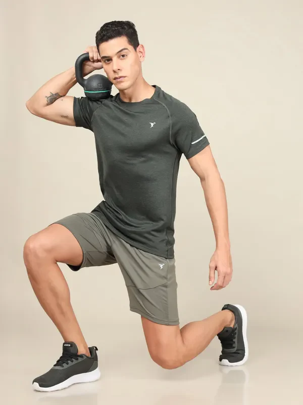 Men Solid Slim Fit Shorts with TECHNO DRY - Image 5