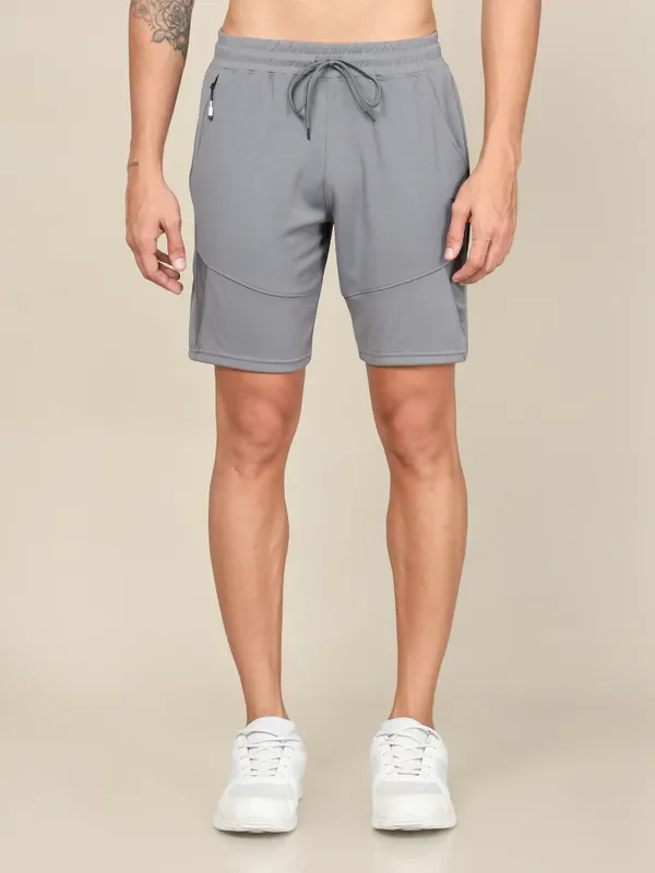 Men Solid Slim Fit Shorts with TECHNO DRY - Image 2