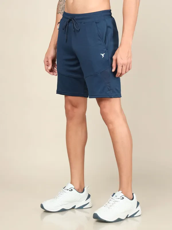Men Solid Slim Fit Shorts with TECHNO DRY - Image 4