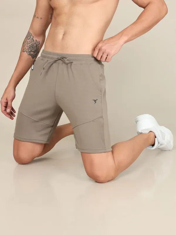 Men Solid Slim Fit Shorts with TECHNO DRY - Image 2
