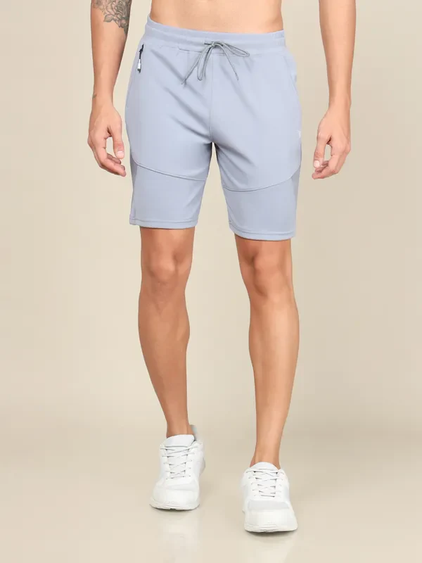 Men Solid Slim Fit Shorts with TECHNO DRY - Image 2