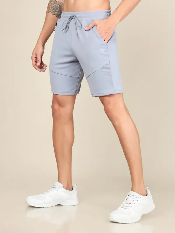 Men Solid Slim Fit Shorts with TECHNO DRY - Image 4