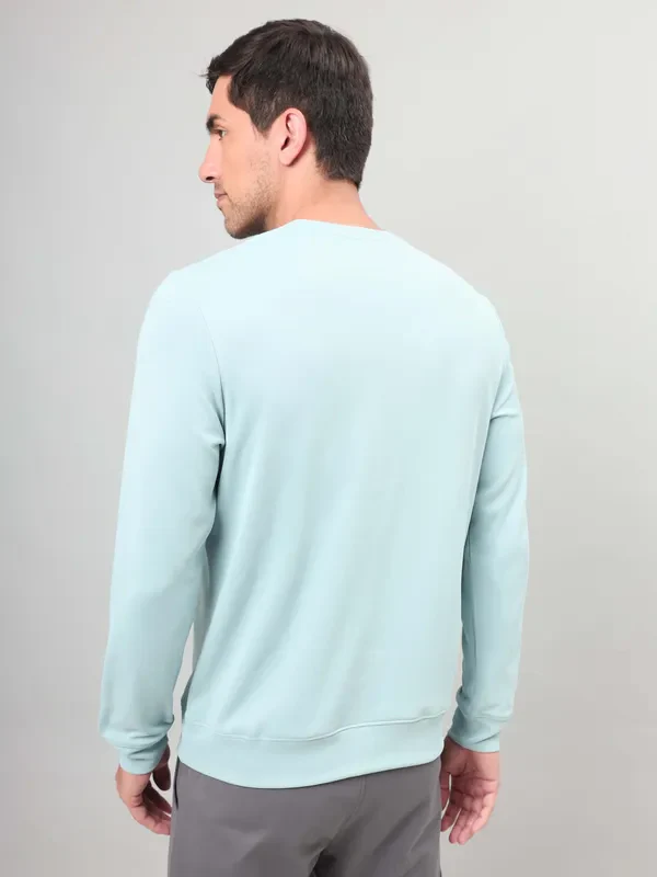 Men Printed Slim Fit Crew Neck Sweatshirt with ELASTO PLUS - Image 3