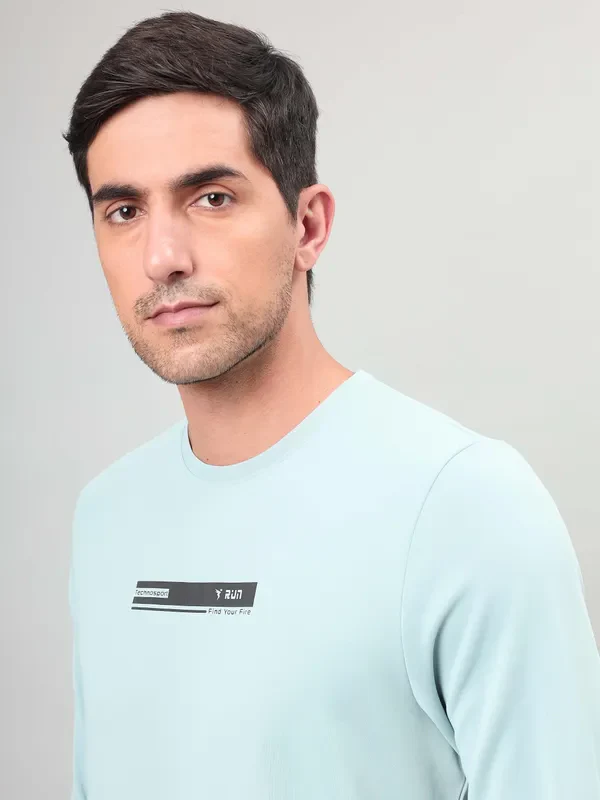 Men Printed Slim Fit Crew Neck Sweatshirt with ELASTO PLUS - Image 6