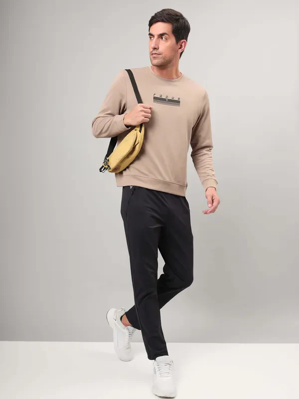 Men Printed Slim Fit Crew Neck Sweatshirt with ELASTO PLUS - Image 5