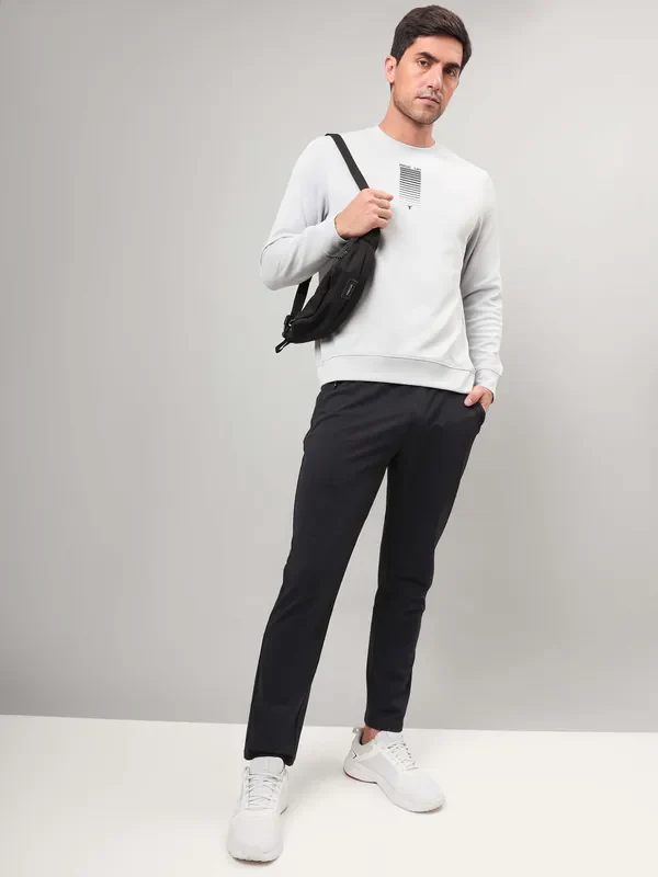 Men Printed Slim Fit Crew Neck Sweatshirt with ELASTO PLUS - Image 6