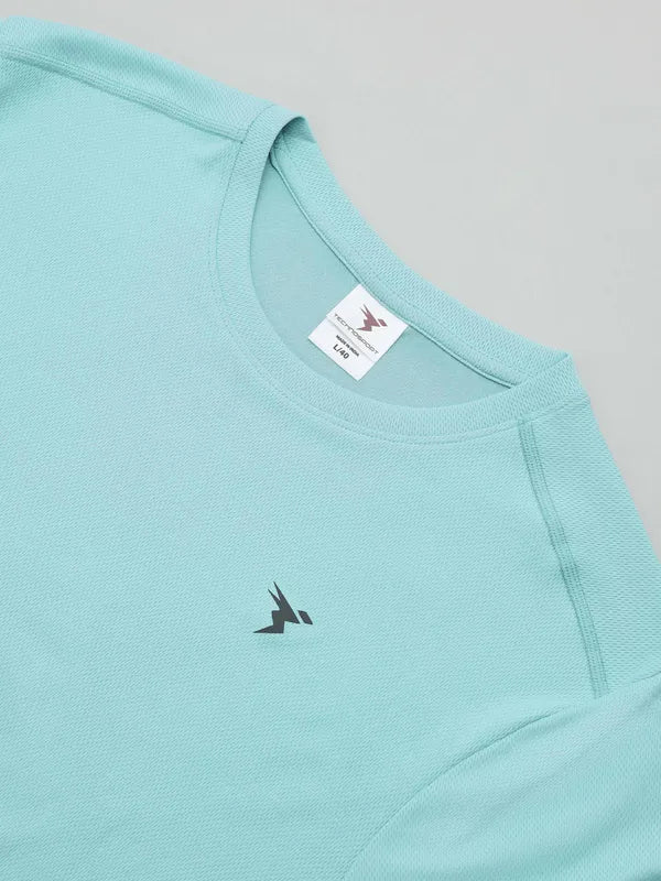 Men Solid Slim Fit Crew Neck T-shirt with TECHNO COOL+ - Image 6