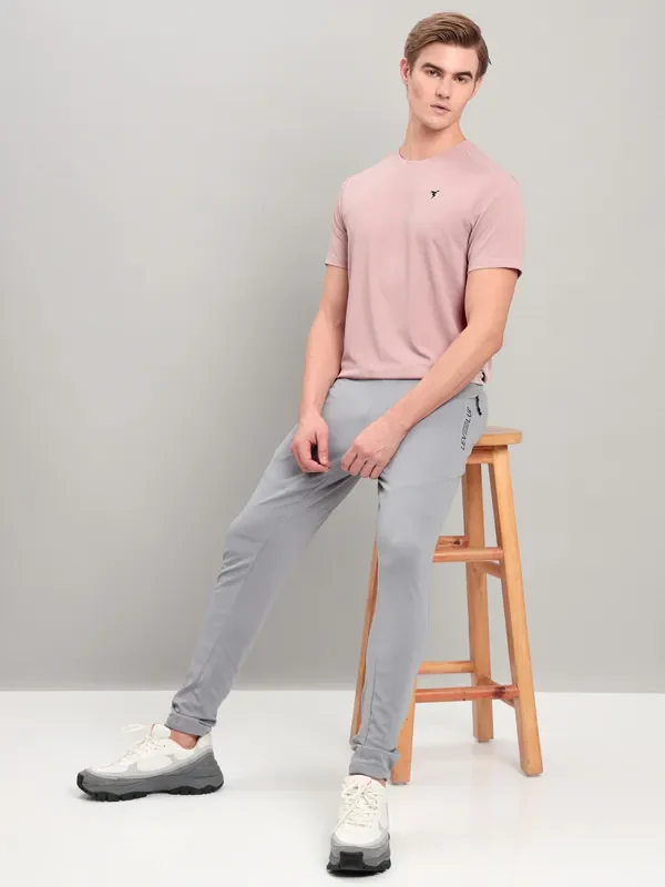 Men Solid Slim Fit Crew Neck T-shirt with TECHNO COOL+ - Image 2
