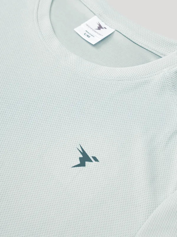 Men Solid Slim Fit Crew Neck T-shirt with TECHNO COOL+ - Image 8