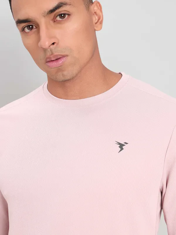 Men Solid Slim Fit Crew Neck T-shirt with TECHNO COOL+ - Image 6