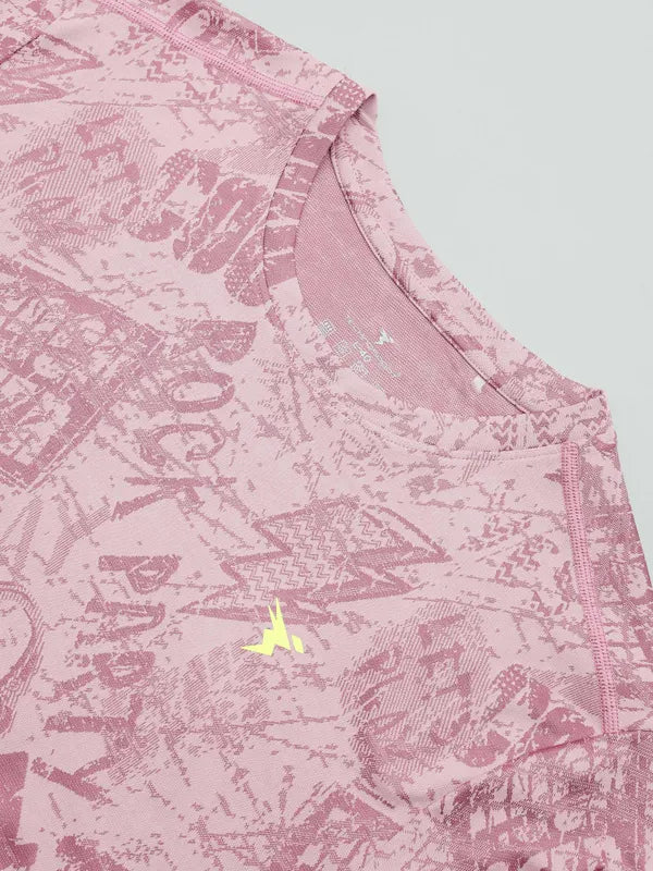 Men Jacquard Slim Fit Crew Neck T-shirt with DOUBLE COOL - Image 7