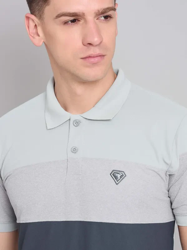 Men Colorblock Slim Fit Polo T-shirt with MATPIQ - Image 7
