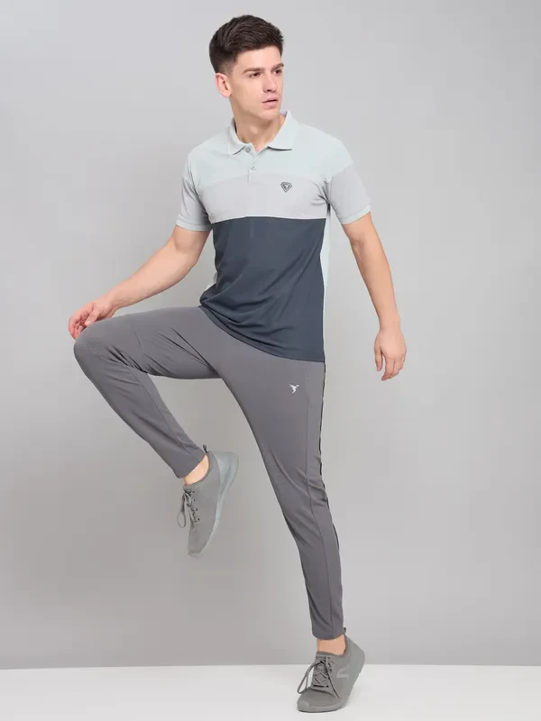 Men Colorblock Slim Fit Polo T-shirt with MATPIQ - Image 8